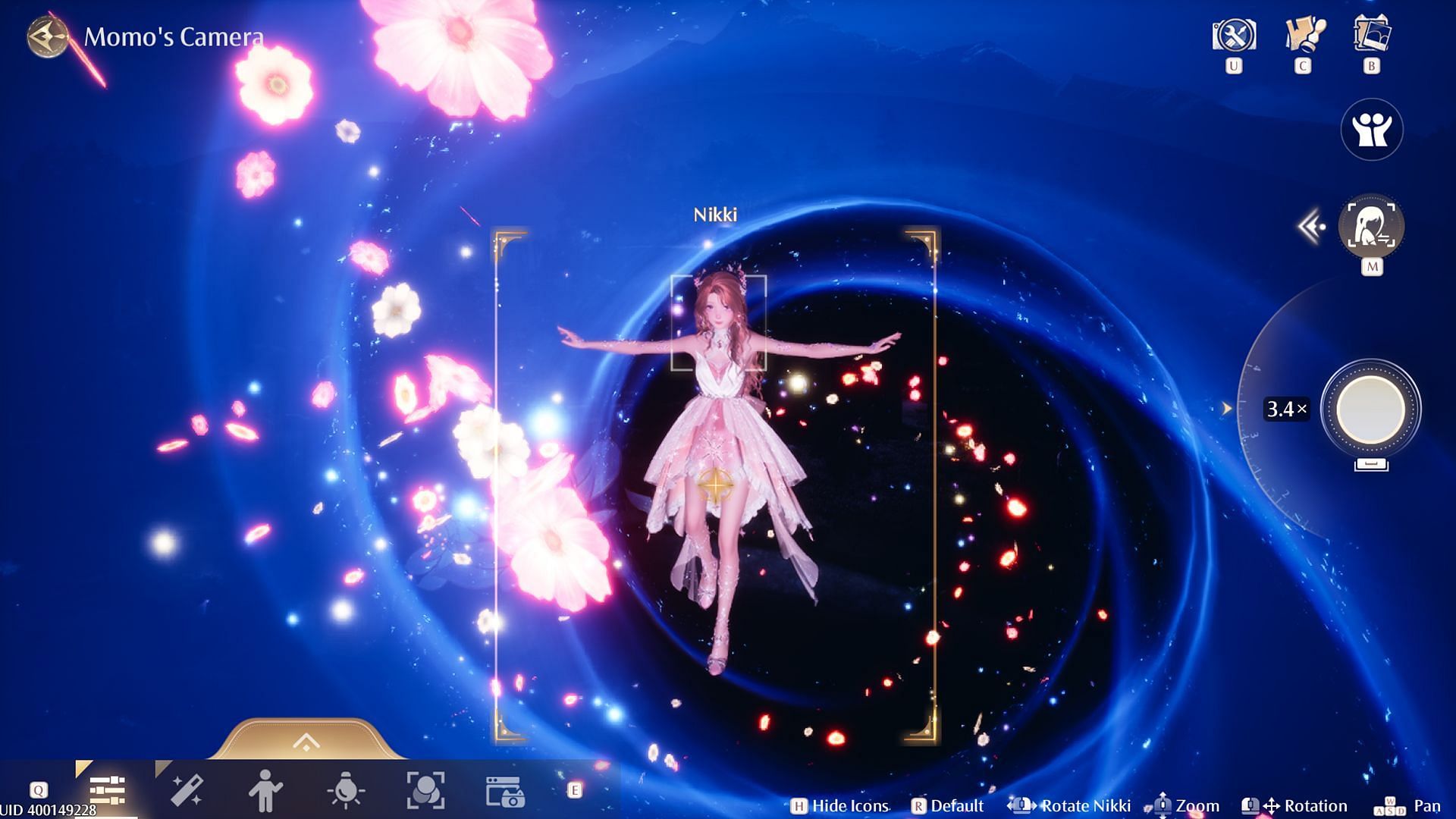 Take a photo while Nikki is in mid-air (Image via Sportskeeda Gaming/HoYoverse)